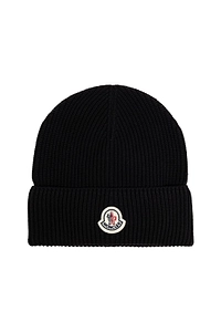 Moncler Logo Patch Knitted Beanie