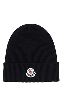 Moncler Logo Patch Knitted Beanie
