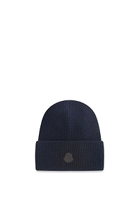 Moncler Logo Patch Knitted Beanie