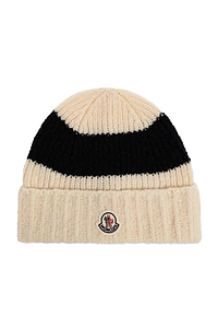 Moncler Ribbed Logo Patch Beanie