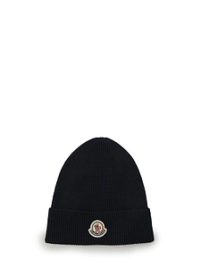 Moncler Logo Patch Knitted Beanie