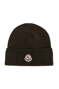 Moncler Logo Patch Knitted Beanie