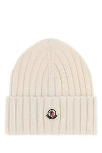 Moncler Logo Patch Ribbed Beanie