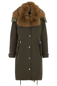 Moncler Halicte Button-Up Long Parka