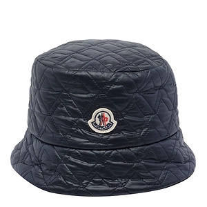 Moncler Logo Patch Quilted Bucket Hat