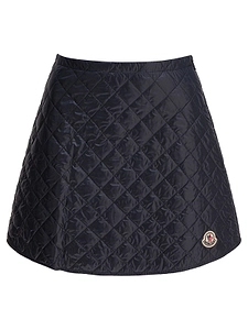 Moncler Logo Patch Quilted Mini Skirt