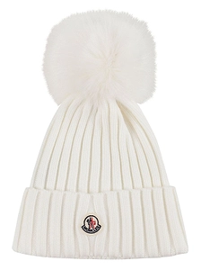 Logo Patch Ribbed Beanie