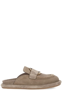 Moncler Round Toe Slip-On Mules