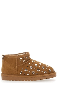 Monnalisa Embellished Round Toe Ankle Boots