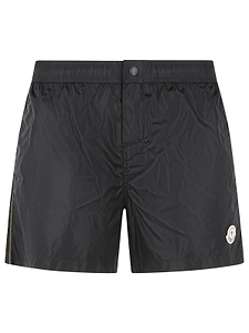 Moncler Logo Patch Swim Shorts