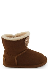 Monnalisa Teddy Bear Crusted Leather Boots