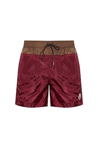 Moncler Logo Patch Swim Shorts