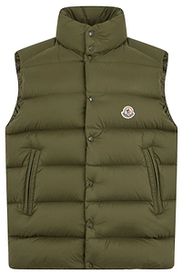 Moncler Tibb Logo Patch Zip-Up Padded Gilet