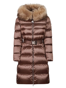 Moncler Leersies Shearling Trimmed Long Down Coat