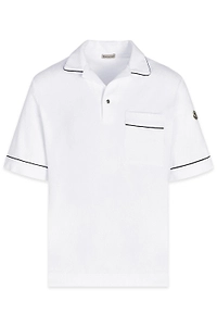 Moncler Piped-Trim Short Sleeved Polo Shirt