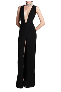 Monot V-Neck Sleeveless Long Dress