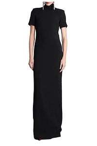 Monot Short-Sleeved Long Dress