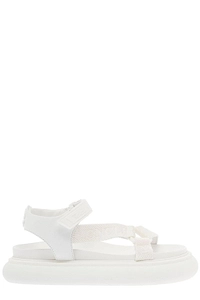 Moncler Logo Detailed Round Toe Sandals