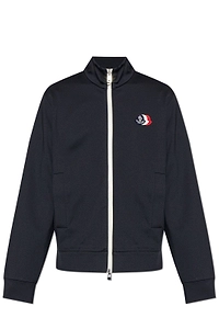 Moncler Tricolour Logo Zip-Up Sweatshirt