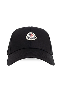 Moncler Logo Patch Curved Peak Cap