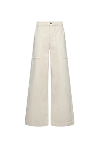 Moncler Wide-Leg Patch-Pocket Pants