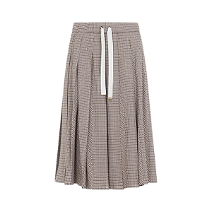 Moncler Microcheck Pleated Midi Skirt
