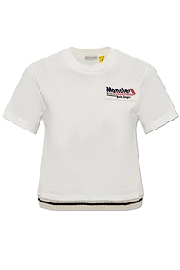 Moncler X Palm Angels Logo Patch Crewneck T-Shirt