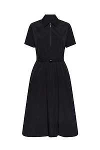 Moncler Zip-Waist Shirt Dress