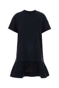 Moncler Perforated-Hem T-Shirt Dress