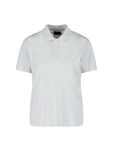 Moncler Logo Patch Pleated Back Polo Top