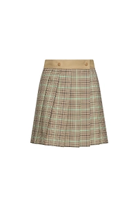 Moncler Pleated Check Skirt