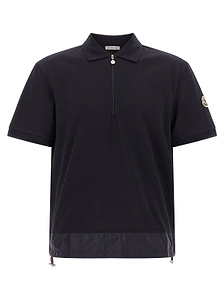 Moncler Quarter-Zip Short-Sleeve Polo Shirt