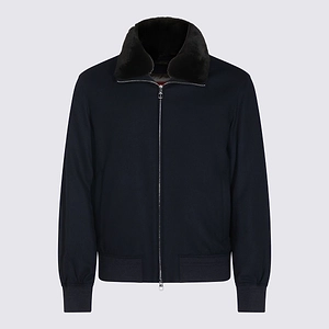 Zip-Up Fur-Collar Jacket