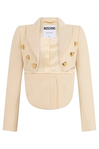 Moschino Cropped Heart-Button Blazer