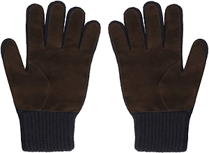 Moorer Easton Suede-Panel Knit Gloves