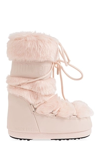 Moon Boot Kids Logo Printed Lace-Up Snow Boots