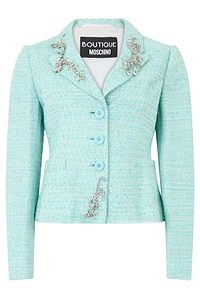 Moschino Embellished Tweed Blazer