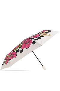 Floral Checked Folding Umbrella