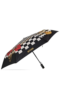 Floral Checked Folding Umbrella