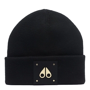 Moose Knuckles Logo Patch Beanie Hat