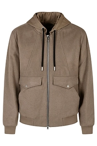 Logo Patch Hooded Jacket