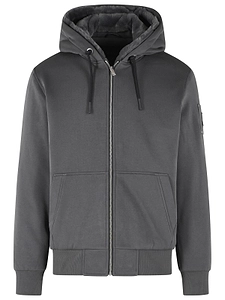 Moose Knuckles Logo-Plaque Drawstring Zipped Hoodie