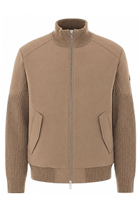 Moose Knuckles Magnus Knit Hybrid Zipped Bomber Jacket