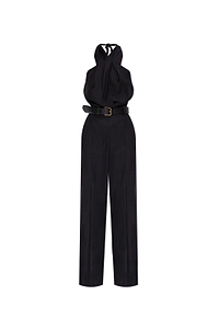 Moschino Halterneck Belted Jumpsuit