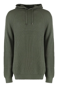 Moorer Nolan Ribbed Hooded Sweater