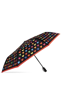 Moschino Heart Printed Folding Umbrella
