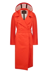 Moorer Oviedo Hooded Belted Coat