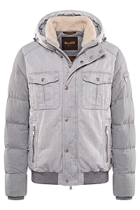 Moorer Padded Hooded Bomber Jacket