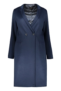 Moorer Padded Inlay Double-Breasted Coat