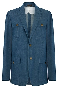 Moorer Patch Pocket Single-Breasted Blazer